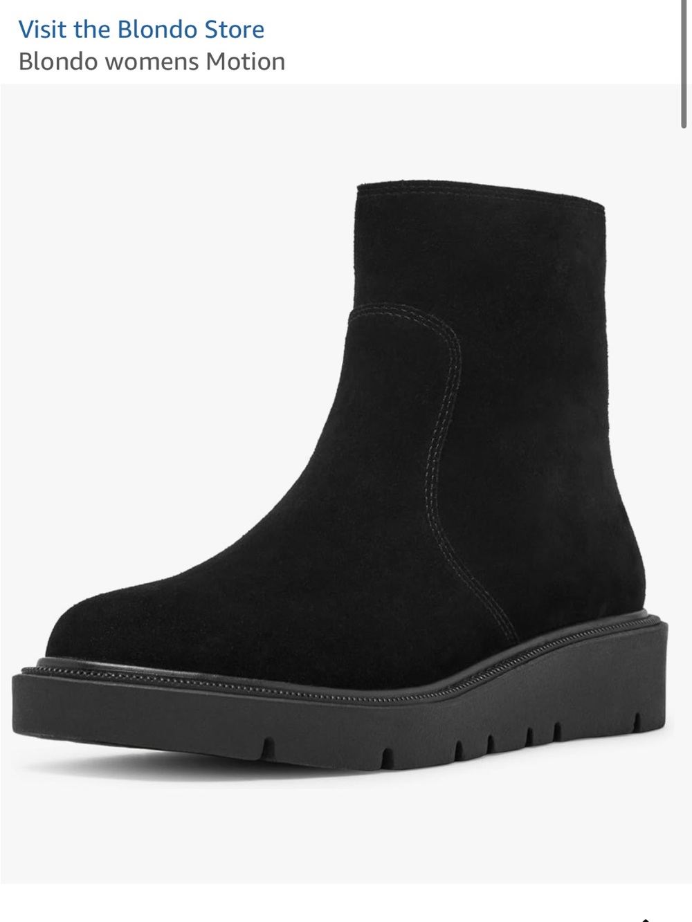 BNIB Waterproof Boots - Blondo Motion Black Suede Ankle Boot